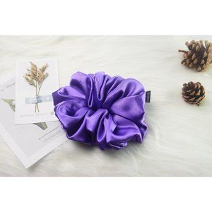 Oversize Lovely Purple Color Handmade Hair Scrunchies Ponytail